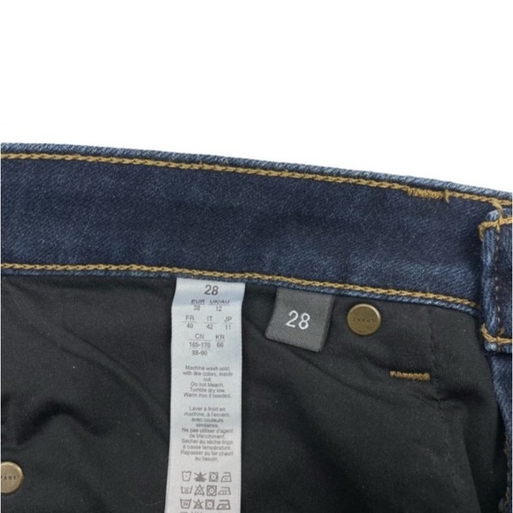 SPANX The Slim-X Slim Boot Cut Jean Sz 28 Rich Indigo - Picture 2 of 6